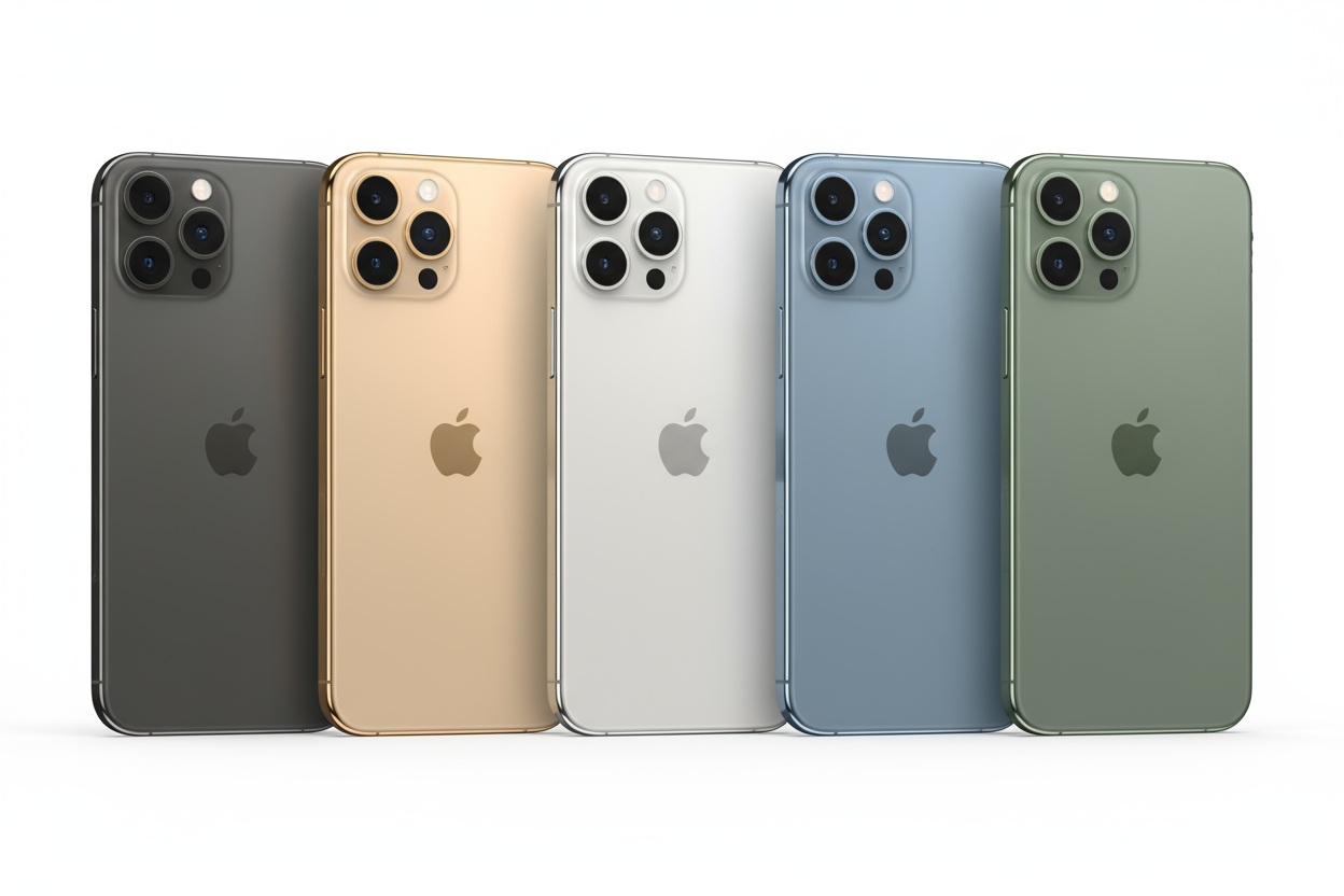 IPhone 13 pro photo with available colours list 